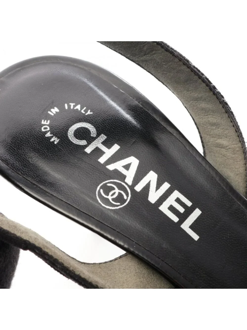 Chanel Sandals Suede Black
